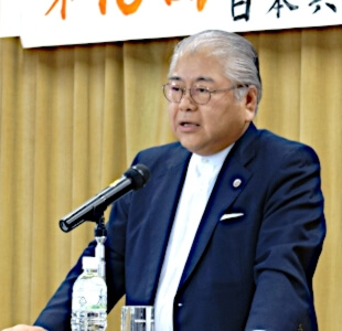 「改憲阻止」を呼びかける上田弁護士